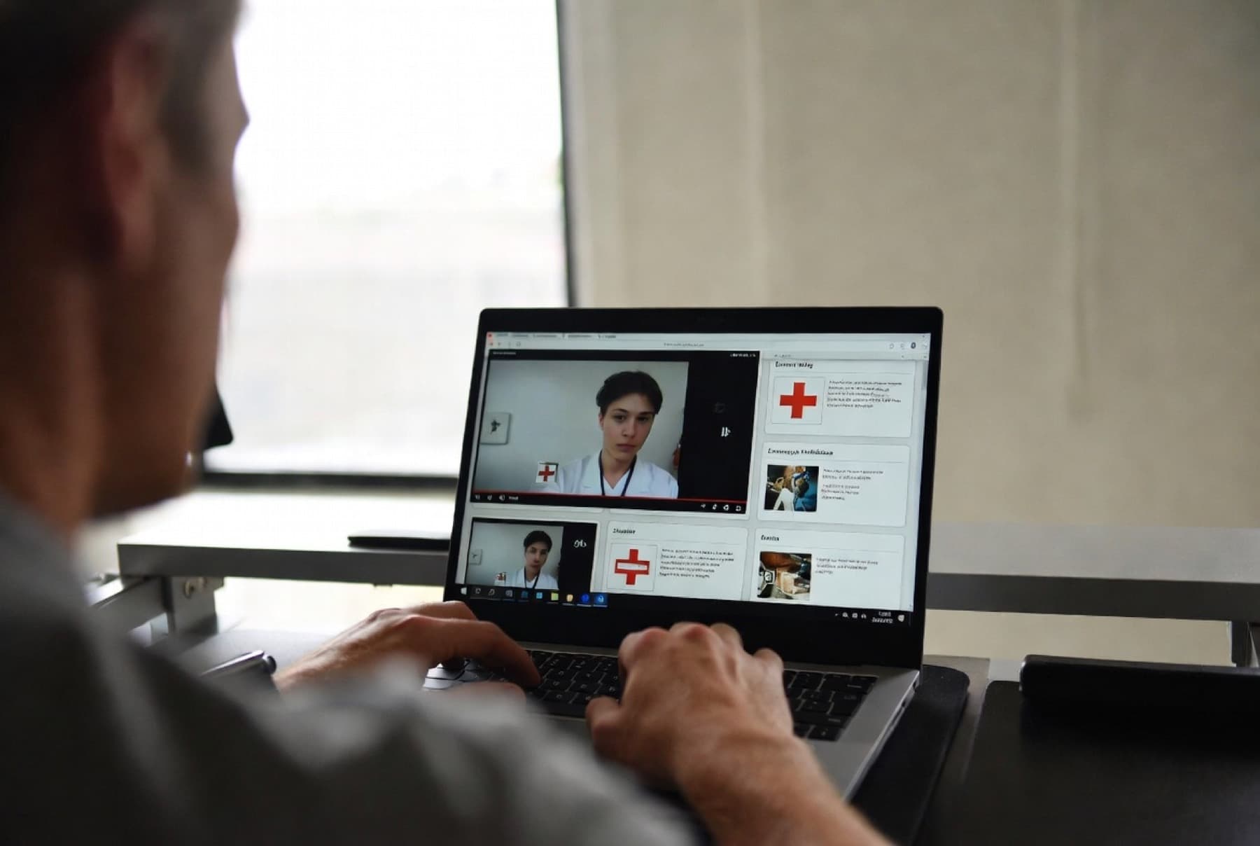 Online-Unterricht am Laptop